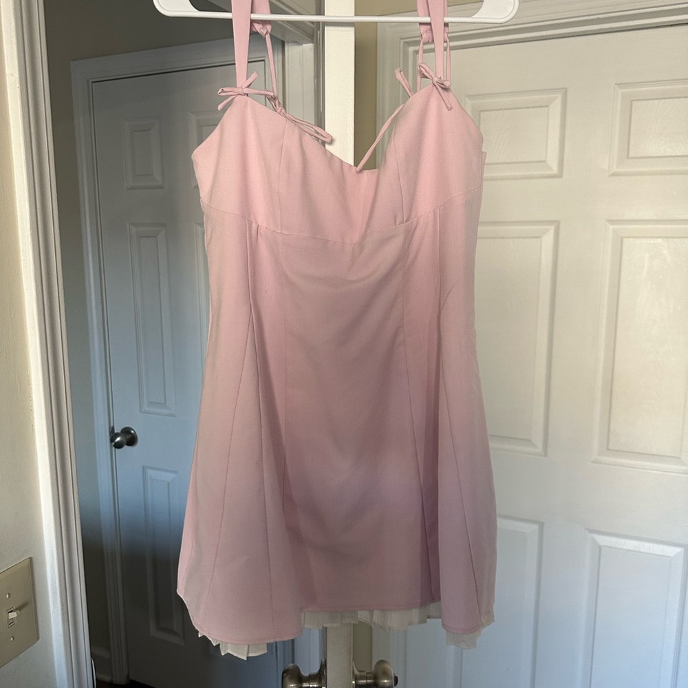 Pink mini dress